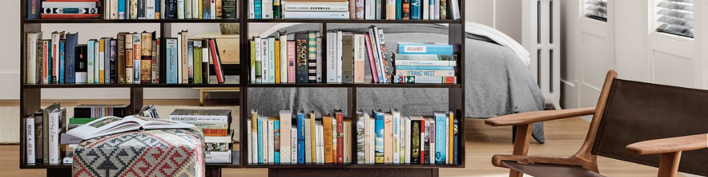book shelf divider wall